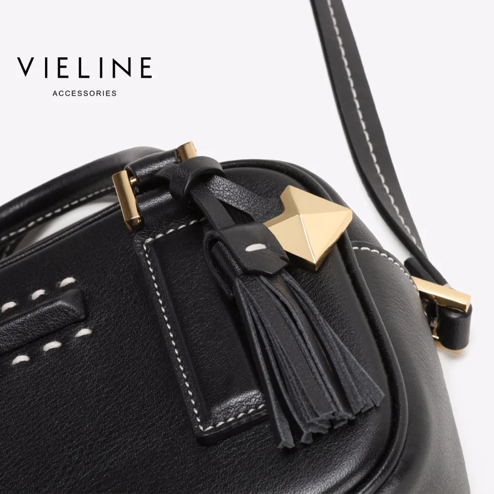 Женская сумка Vieline из натуральной кожи через плечо, Известный дизайнерский бренд, настоящая кожаная сумка через плечо
