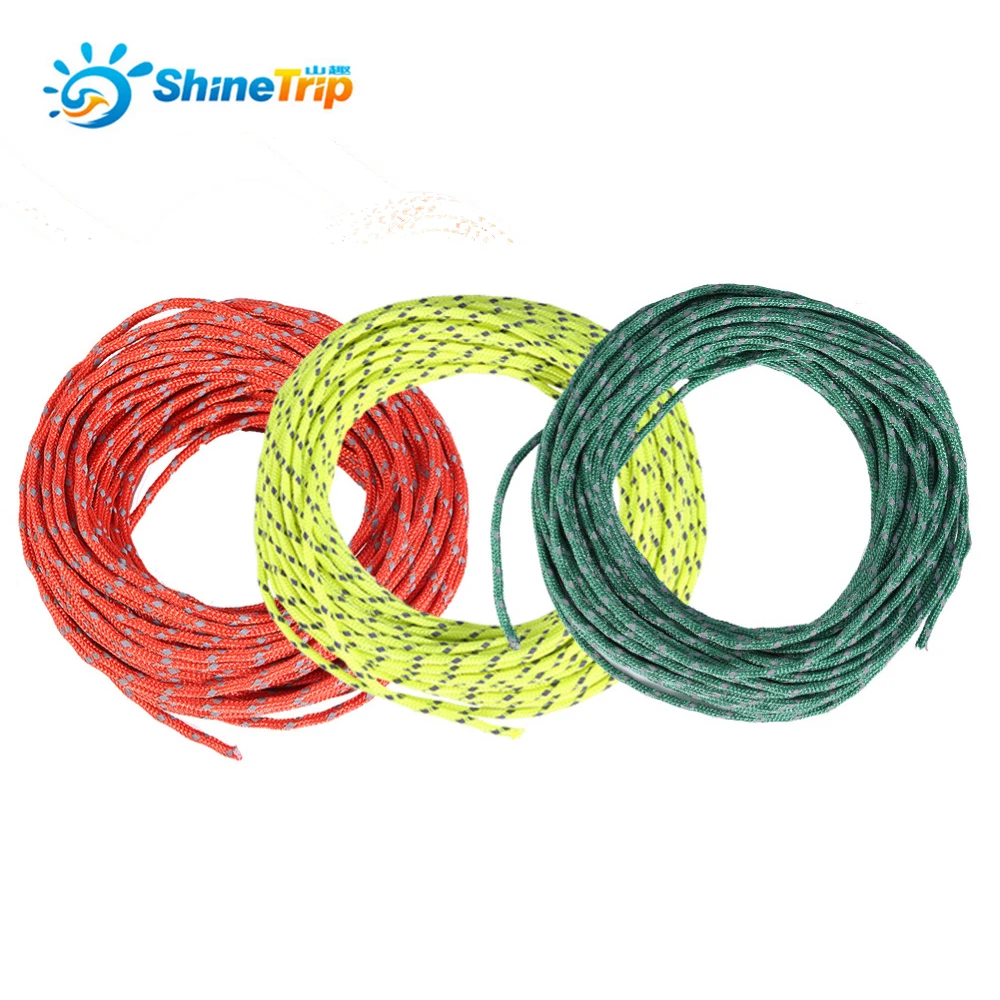 

Shinetrip Durable Fluorescent String Camping Tent Rope Windproof Guy Line Cord Reflective Tent Rope Awning Outdoor Accessory