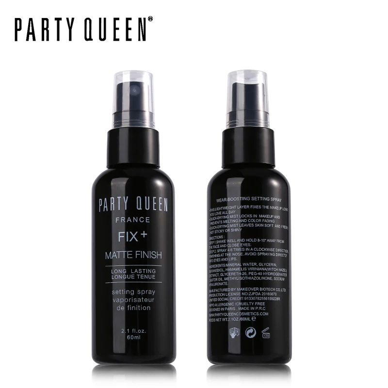 Вечерние queen Setting Spray Make Up 60 мл фиксирующая тумана основа макияж длительное матовое покрытие Быстросохнущий натуральный косметический инструмент