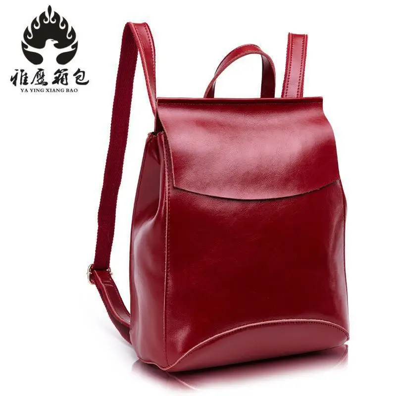 Fashion Designer Women Genuine Leather Backpack Shoulder School Bags For Teenagers Travel Oil Wax Cow Female Knapsack Back Bag Fashion Designer Women Genuine Leather Backpack Shoulder School Bags For Teenagers Travel Oil Wax Cow Female Knapsack Back Bag