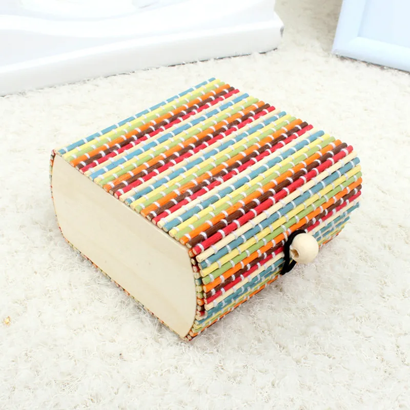 

Korean Jewelry Fresh And Simple Large Capacity Creative Bamboo Debris Box Jewelry Storage Container V1546