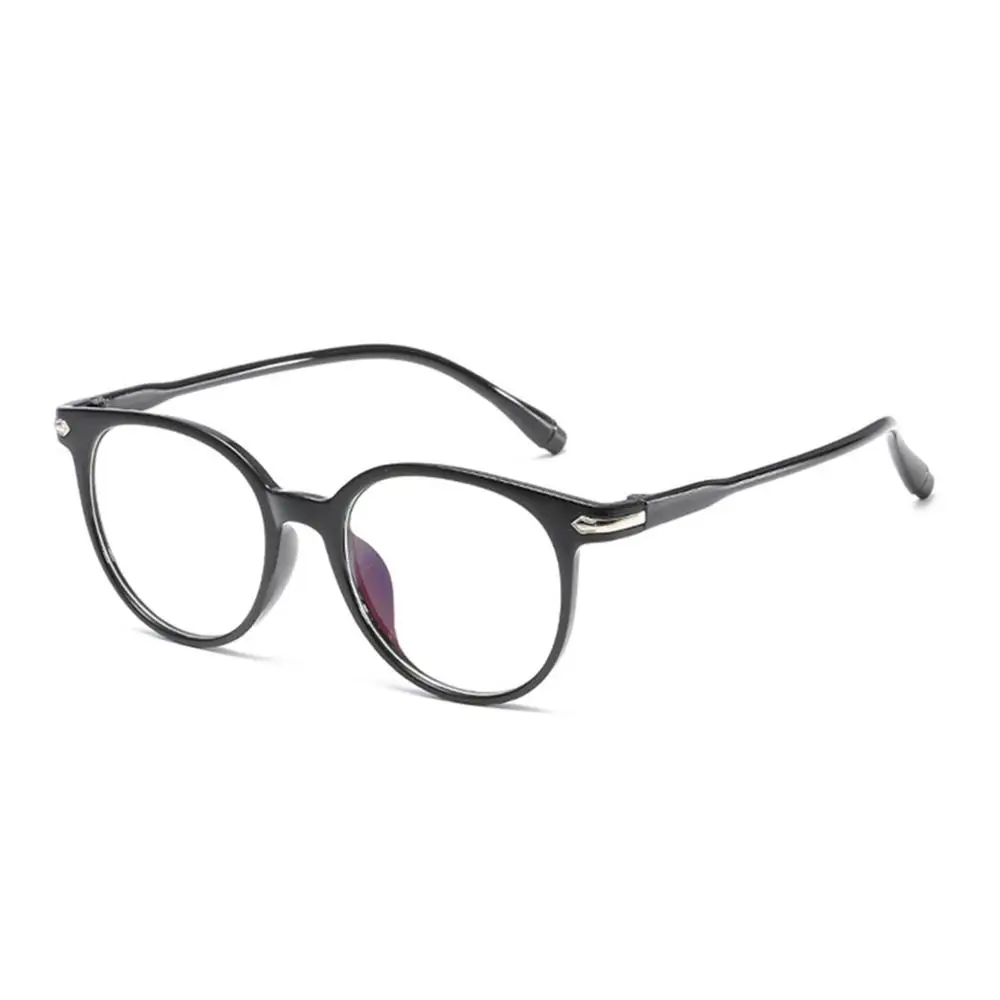 Новинка, винтажные женские очки "кошачий глаз", прозрачные линзы, женские очки с оправой, Прямая поставка - Цвет оправы: Bright  Black