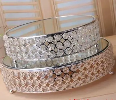 

diameter 25/31cm metal silver cake stand cake display rack cake decorating tool mirror tray for wedding decoration FT034