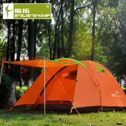 Flytop открытый высокое качество двойной слой 3-4человек водостойкий ветрозащитный легко разборка, красивая и прочная палатка для кемпинга