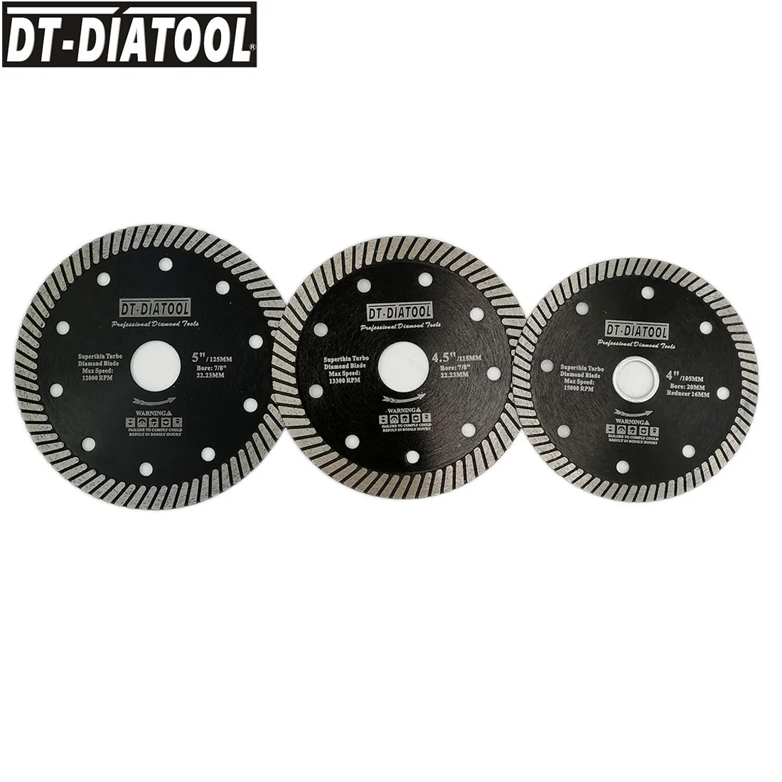 DT-DIATOOL Super-Thin Hot Pressed Turbo Diamond Blade Diamond cutting disc Dia115mm 125mm Marble Tile Granite