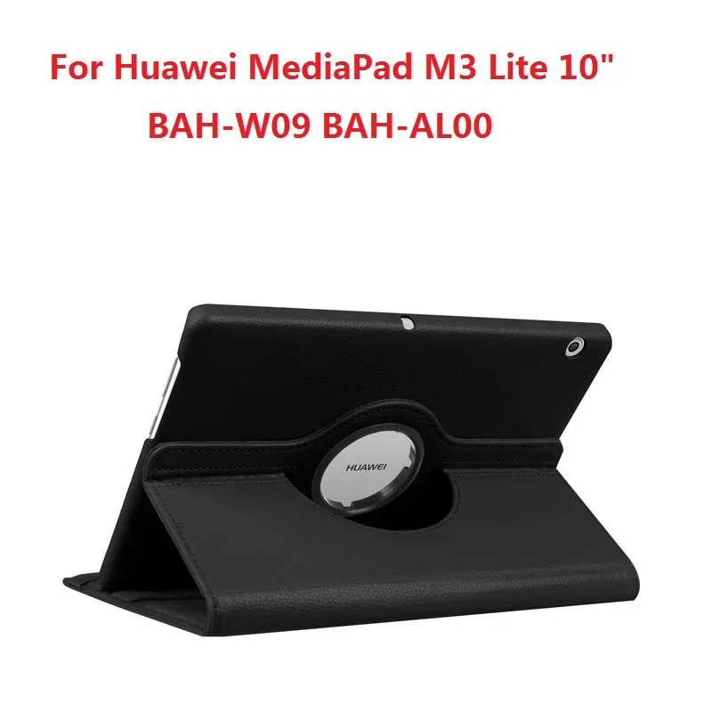 Вращающийся на 360 чехол для huawei MediaPad T3 10 T5 M2 M3 Lite 10,1 M5 Por 10,8 чехол для планшета huawei Honor Play Pad 2 9,6 - Цвет: m3 LITE 10 BLACK