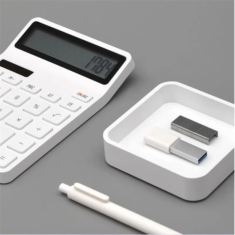Xiaomi LEMO 12 цифровой Настольный калькулятор солнечный Двойной источник питания