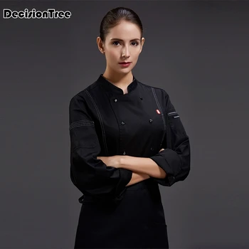 

2020 hotel uniform waitress uniforms restaurant cafe waiter full sleeved shirt tooling work clothes overall