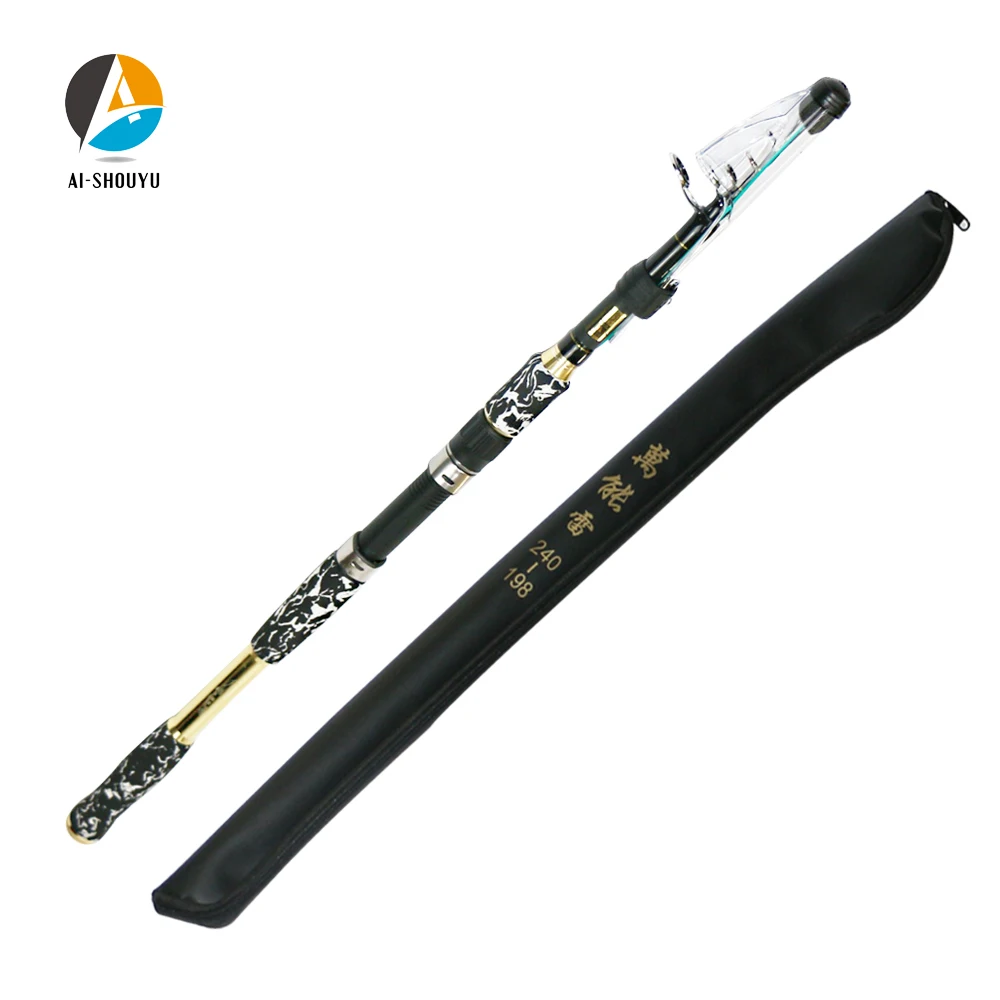 

New Multifunction Telescopic Fishing Rod 2.4m 2.7m MH Fishing Rod High Carbon Hard Telescopic Fishing Rod Fishing Pole