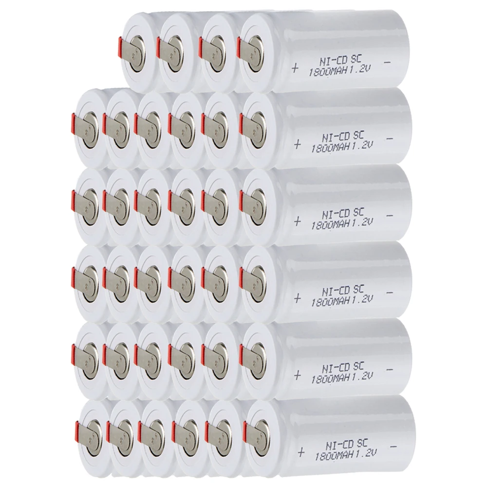 

Lowest price 34 piece SC battery 1.2v batteries rechargeable 1800mAh nicd battery for power tools akkumulator