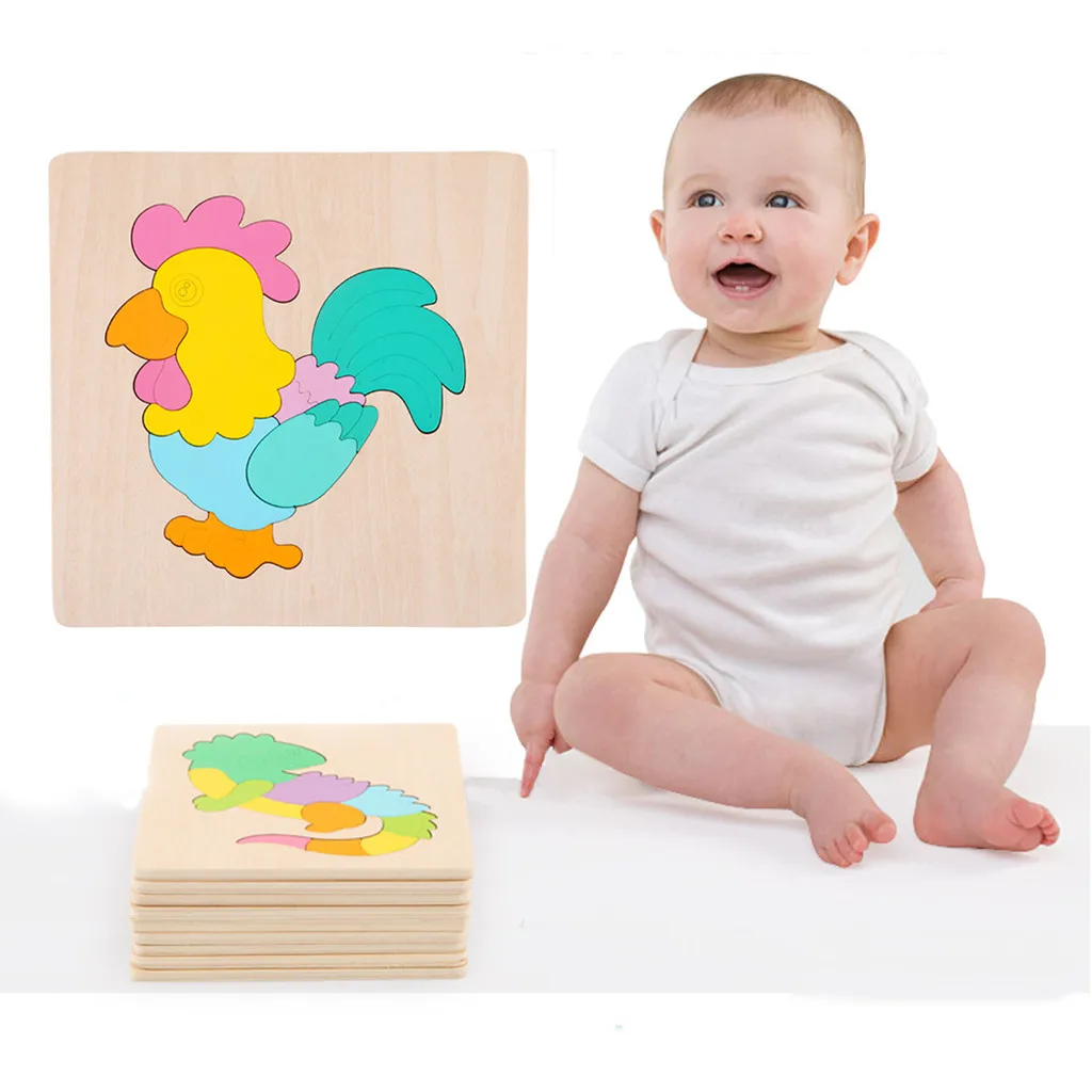 Wooden Puzzle Board Educational Developmental Baby Kids Training Toy