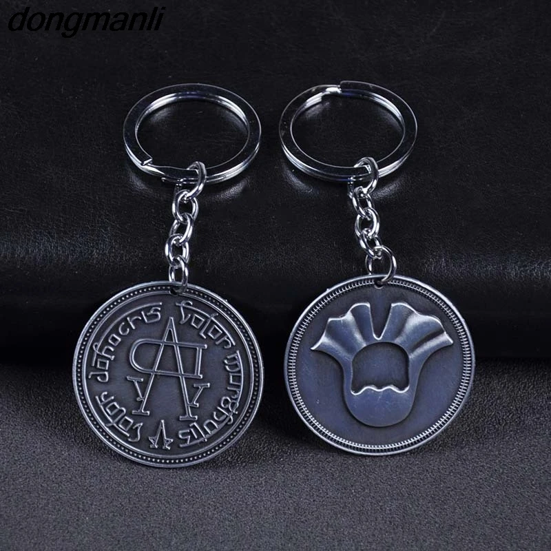 

P1654 Dongmanli Wholesale 20pcs / lot Song of Ice and Fire Game of Thrones coin faceless man keychain retail package