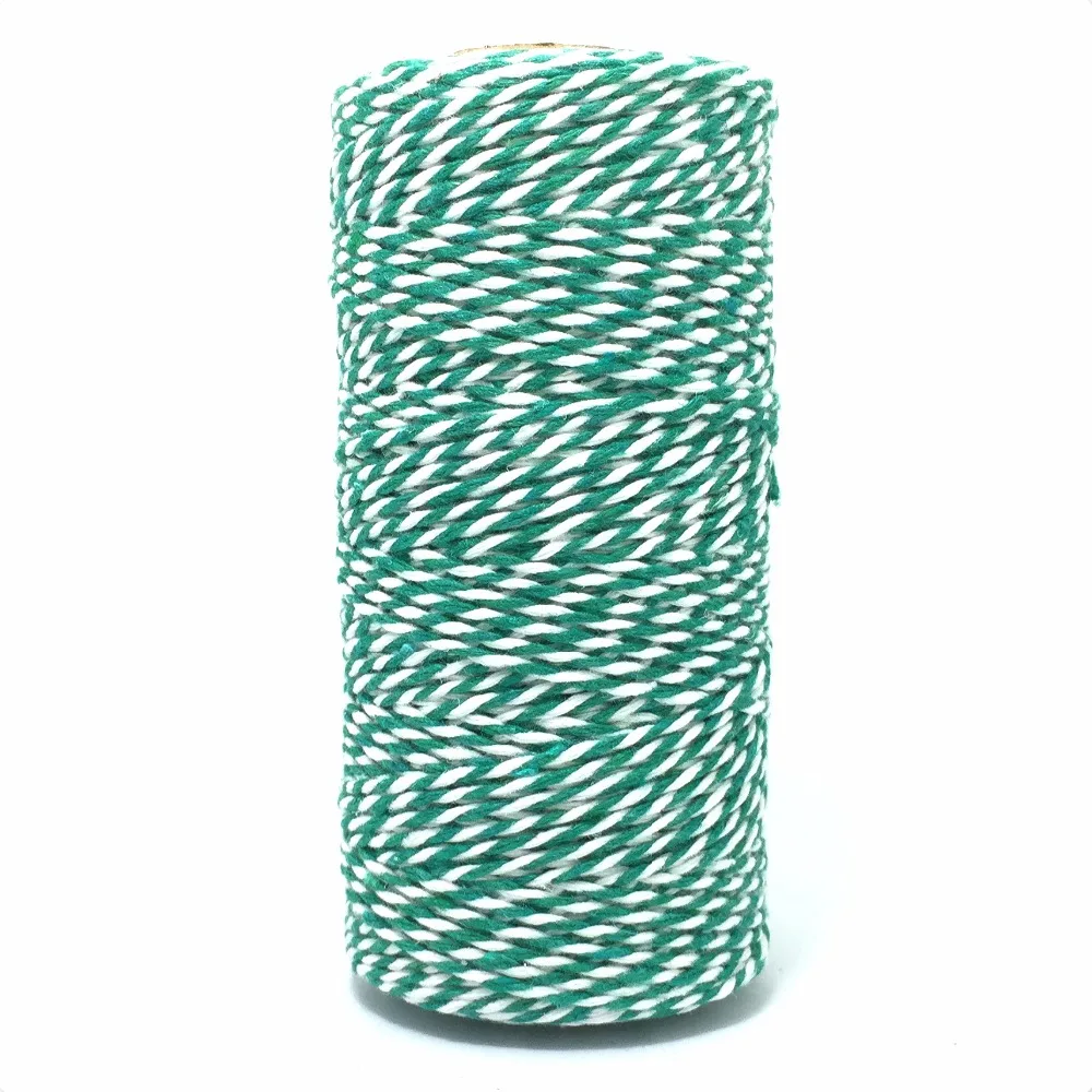 

NEW 8ply 1MM~1.5MM Cotton Bakers Twine Mix (100yard/spool) Baker's Twine Gift Packing GREEN Twine for Crafting MS-GREEN