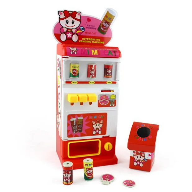 Дети ребенок играть в игры, игрушки Электрический торговый автомат Автоматическая Монетный автомат набор игрушек - Цвет: Красный