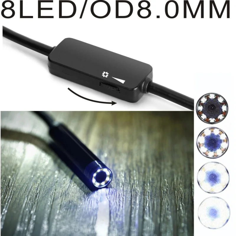 Adnroid USB эндоскоп камера HD 1200P IP68 полужесткая трубка эндоскоп беспроводной Wifi бороскоп видео осмотр для Android/iOS