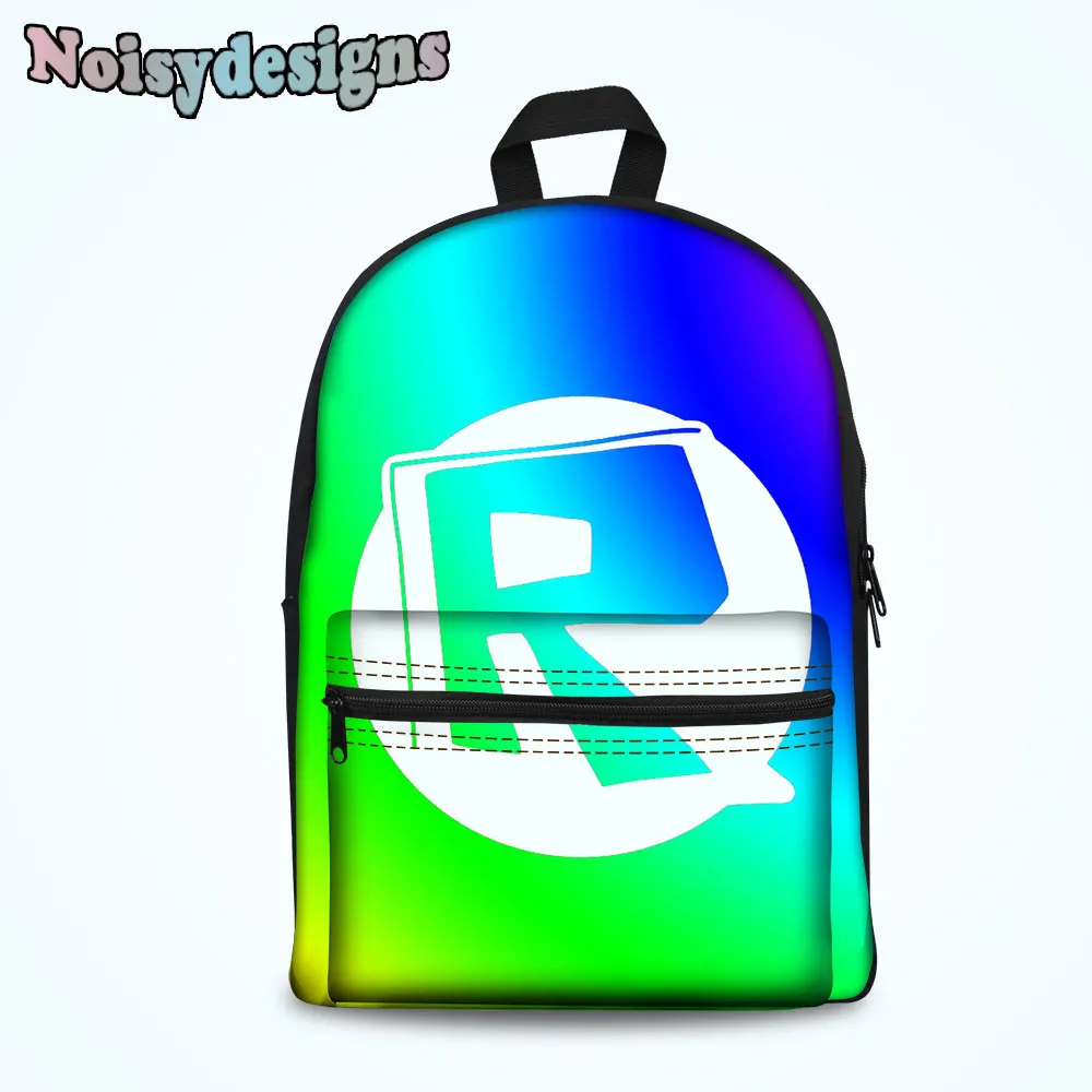 

School Bag Girls Boys Roblox Cartoon Printed Bags Casual Canvas Printing 3D Children Schoolbag Backpack Laptop Teens Mochila