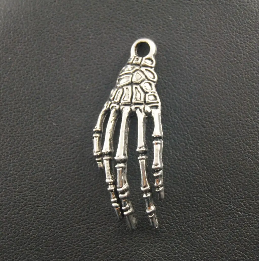

5pcs Antique Silver Skeleton Hand Charms Handmade Charms Pendants Jewelry Findings A125