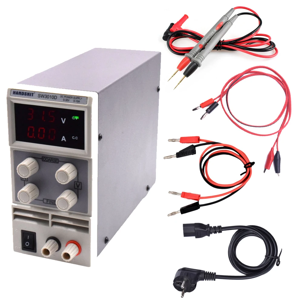 SW3010D Mini Digital DC regulator adjustable power supply 30V 10A 110V