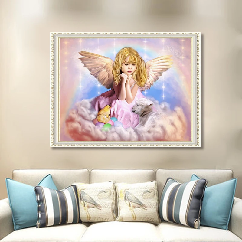 

Diy 5 d diamond cross-stitch picture sitting room adornment bedroom angel girl Mosaic diamond drilling and painting
