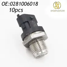 10 шт. впрыска топлива Rail датчик давления подходит для Ford 2006 3,0 Mazda 2,5 3,0 0281006018