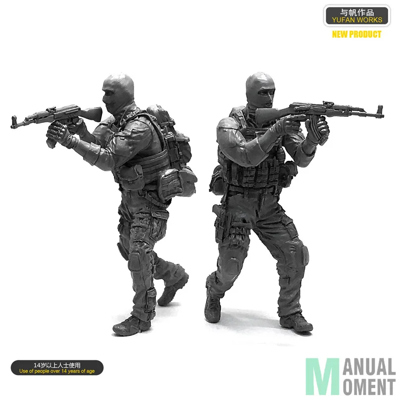 Миниатюрный 1/35 CS антитеррористические Элитные солдаты индивидуальный солдат смолы модель Набор фигурок Лоо-05