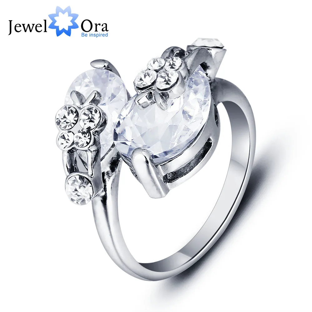 Wedding Ring Accessories With White Cubic Zirconia Jewelry For Women Gift For Anniversary (JewelOra RI101940)