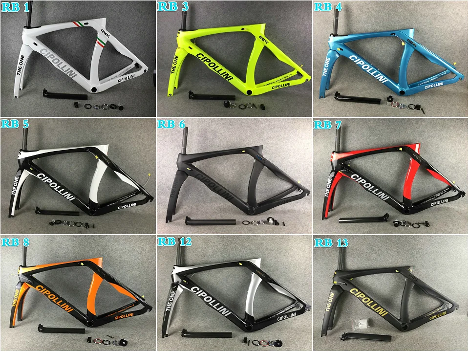 24 цвета труба из углеродистого волокна 3 K 1 K T1000 дороги углерода рама Cipollini rb1k одной велосипедные рамы из углеродного волокна супер сильный набор v-образный номерю или прямое Крепление