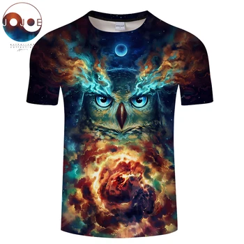 

Nebowla By JojoesArt Owl 3D Print t shirt Men Women tshirt Anime Short Sleeve O-neck Tops&Tee Camisetas Plus Size 2018 Drop Ship