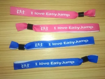 

500pcs/lot promotional lanyards for kids woven ribbon hand bracelet fabric wirstbands EG-WBH003 design hairband cloth bracelet