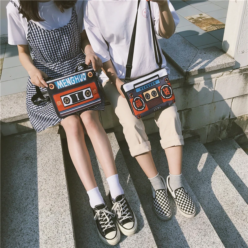Menghuo 2018 Personality Retro 3D TV Tape Camera Radio Shape Women Handbag Ladies Shoulder Bag Messenger Bag Rock Cross-body Bag (5)