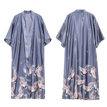

New Women Luxury Silk Robe Sexy Bathrobe Dressing Gowns For Women Sleep Lingerie Pajamas Night Bathrobes Kimono Home Wear