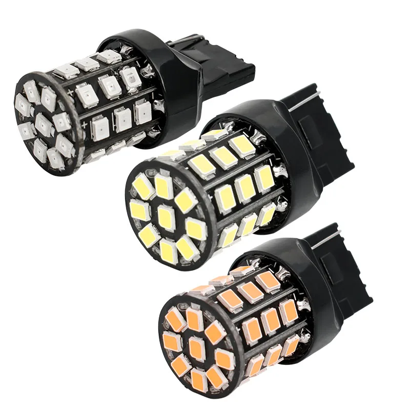 

T20 7440 W21W 33 SMD 2835 LED Car Red Tial Light WY21W Amber Rear Turn Signal Bulb W21 White Parking lights Auto Fog Lamps 12V