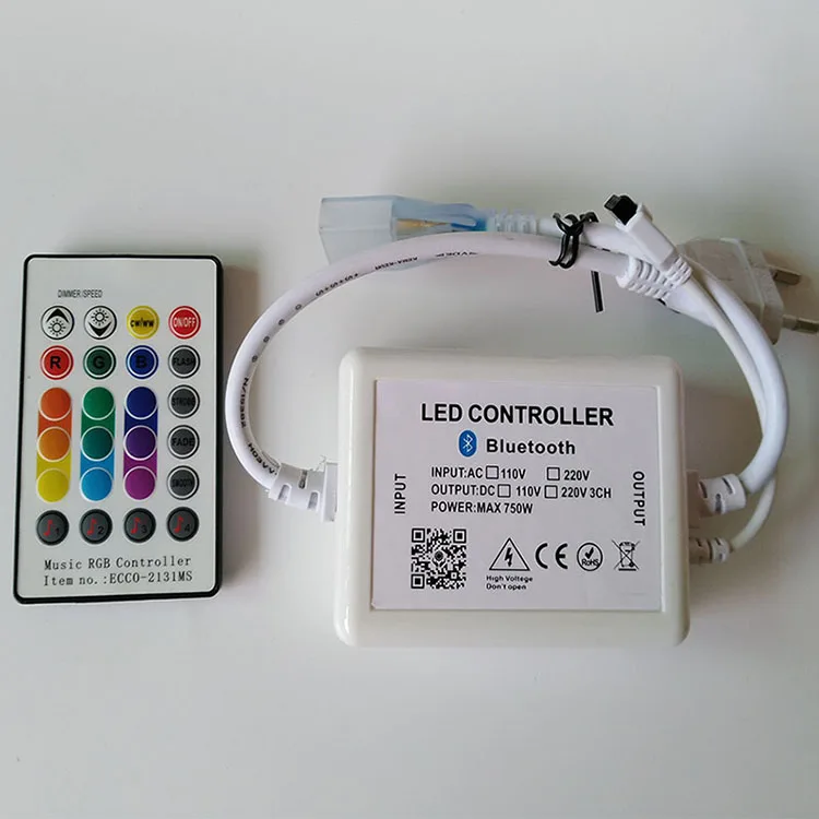 LEDWTP музыка + Bluetooth RGB Светодиодная лента 220 В WiFi 110 гибкая Android IOS APP|Контролеры RGB| |