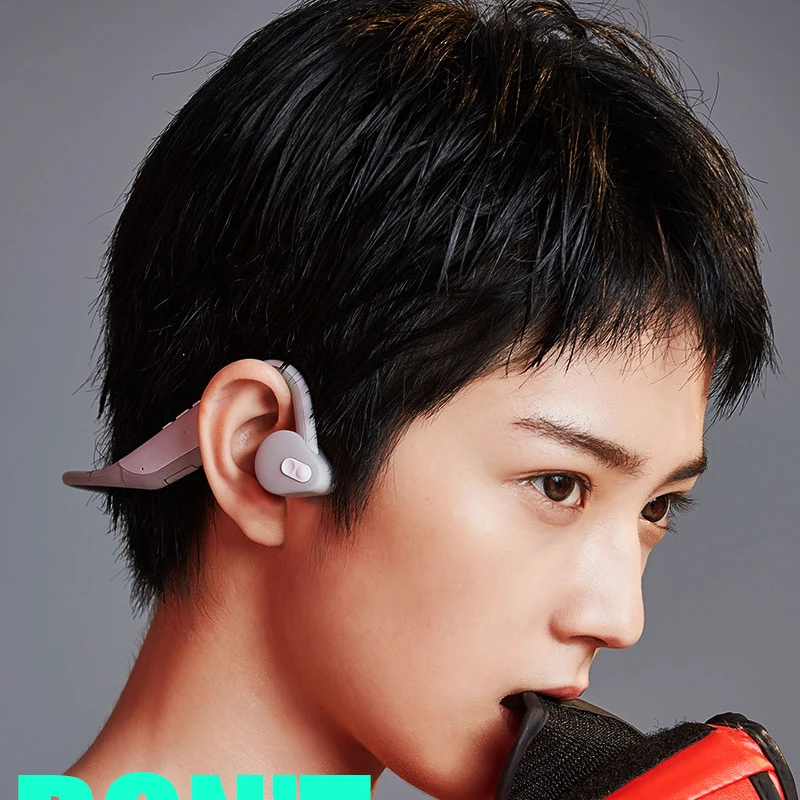 

BH128 Wireless bluetooth 5.0 headphones neckband waterproof bone conduction earphone with mic bone conduction stereo headset