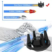 Comfast AC1900 Беспроводная гигабитная электронная Спортивная сетевая карта WiFi адаптер USB 3,0 1900 Мбит/с Двухдиапазонная 2,4G/5,8G 4x3dBi антенна игровые карты