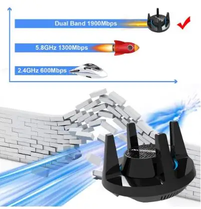 Comfast AC1900 гигабитная сетевая карта Wi Fi адаптер USB 3 0 1900 Мбит/с Двухдиапазонная 5 8G