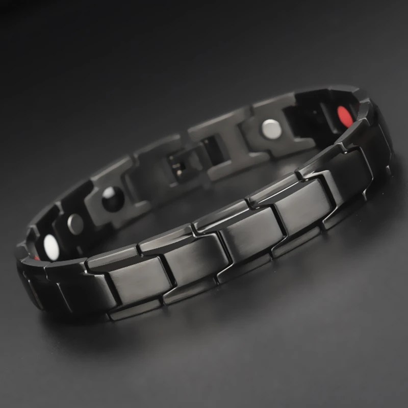 Healthy Magnetic Hologram Bracelet Men Shiny And Brushed Stainless Steel  Men's Friendship Bracelets Balance Mens Wrist Armband|Chain & Link  Bracelets| - AliExpress