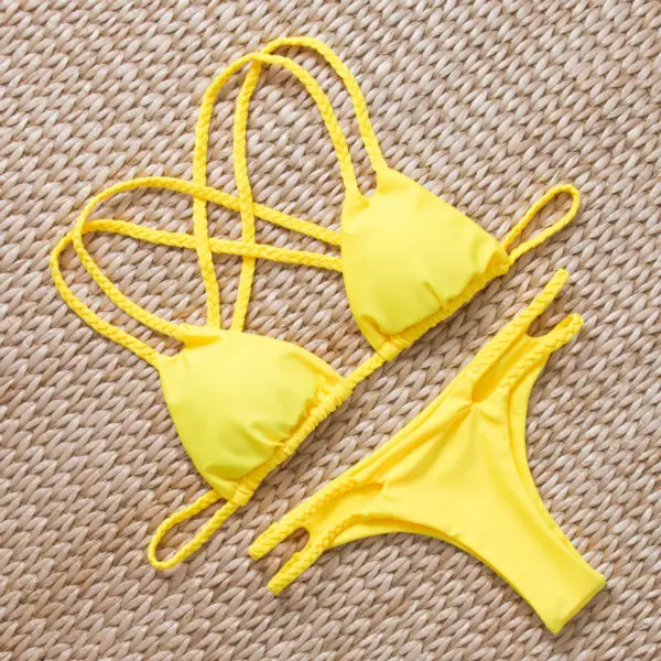 

String Bikinis Set Brazilian Swimwear Swimsuit 2017 Adjust Women Bathing Suits Maillot De Bain Biquini Beachwear Bikini