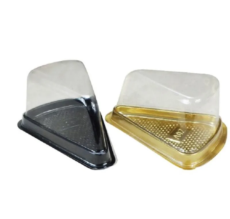 100pcs Clear Triangular Plastic Cupcake Favors Boxes Container Wedding Party Decor Handmade Cake Gift | Дом и сад