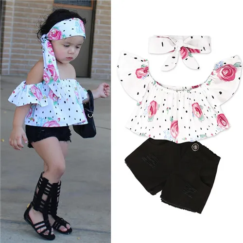 Children Sets for Girls Fashion 2022 New Style Girls Suits for Children Girls T-shirt  + Pants + Headband 3pcs. Suit Cute Girls children's clothing sets expensive Clothing Sets