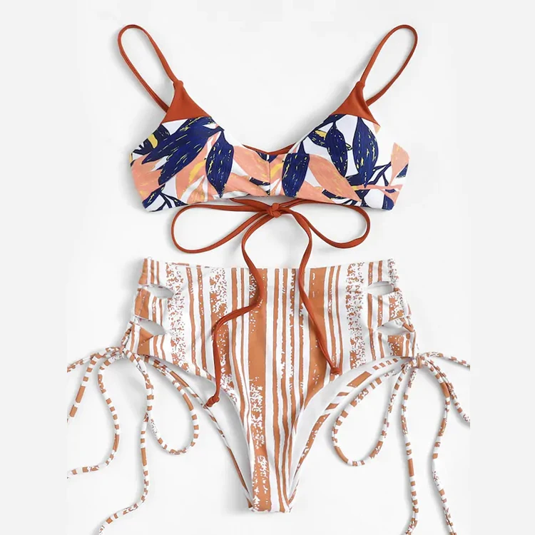 

Bandage Bikini Swimwear Women Swimsuit High Waist Bikini Set 2019 Bathing Suit Push Up Maillot De Bain Femme Beachwear Lace Up