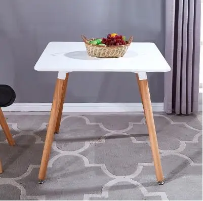 U-BEST высокий глянцевый Скандинавский современный дизайн обеденный стол для домашнего использования, деревянный круглый обеденный стол для ресторана - Цвет: 60cm square white
