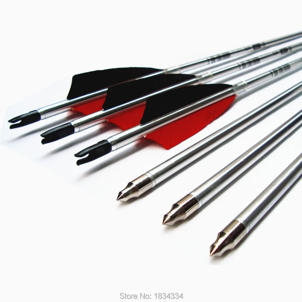 Archery Aluminum Arrows For Shooting and Hunting Bow Spine 340/400/500