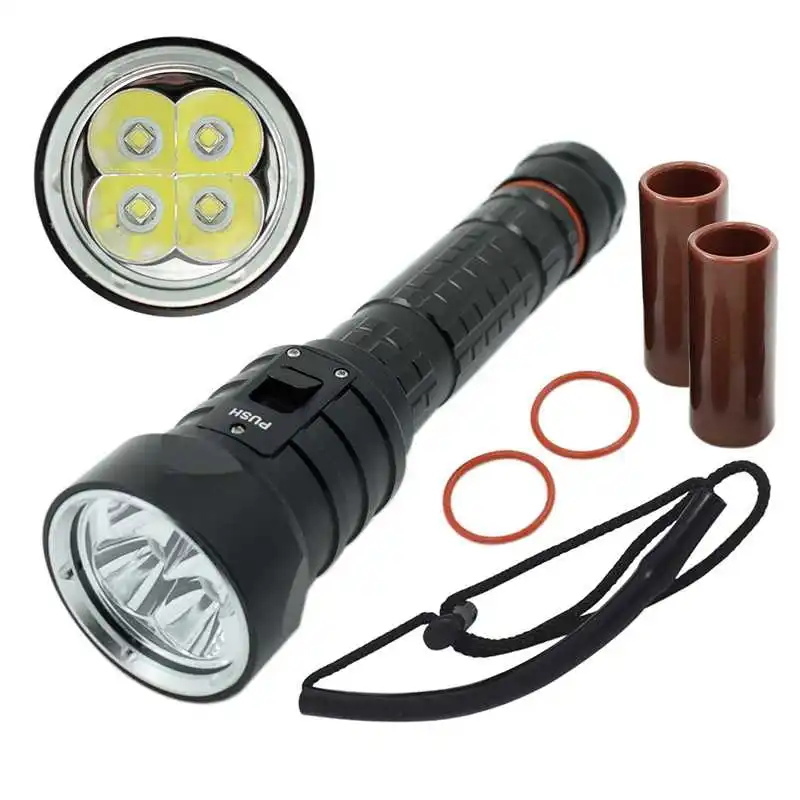 

High Power LED Diving Flashlight XM-L2 Underwater 18650 26650 Torch Lantern for Spearfishing Waterproof Light Led Torch