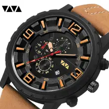 Fashion Sports Watch Men 2019 New Mens Watches Top Brand Luxury Quartz Watch Leather Waterproof Military Clock Relogio Masculino