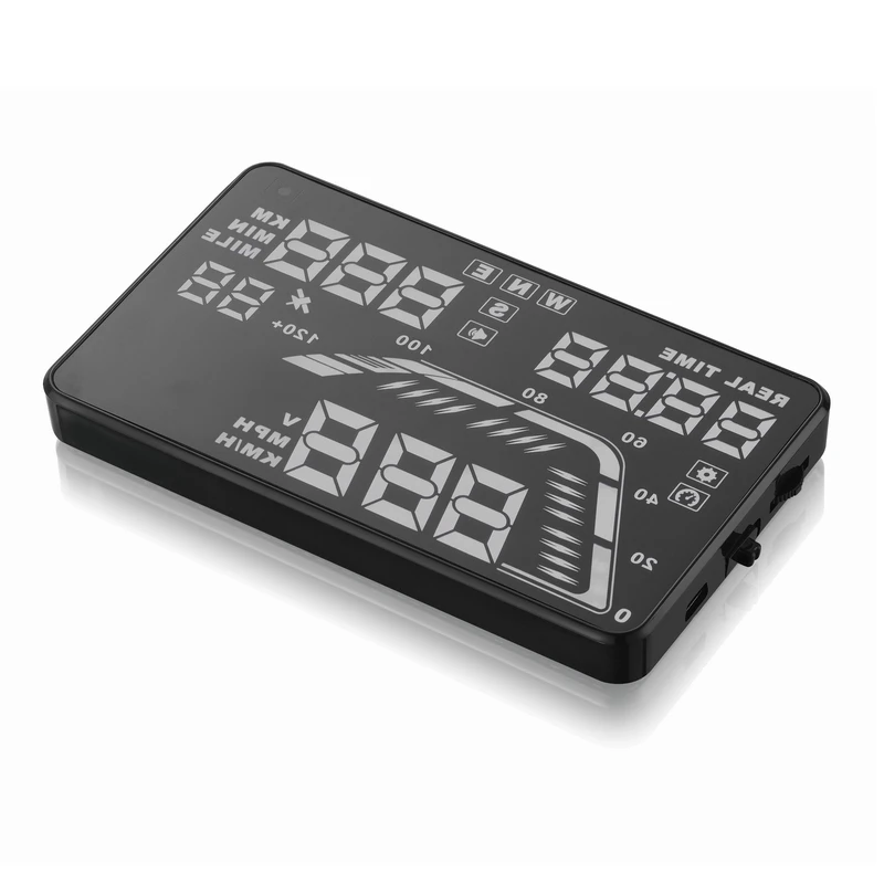 Горячая продажа данных о потреблении Q7 5 дюймов OBD 2 цветной HUD Дисплей Цифровой