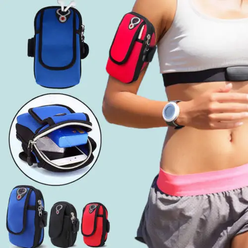 

Waterproof Sports Arm Band Mobile Phone Holder Bag Useful Running Jogging Gym Armband Exercise Bags With Headphone Hole