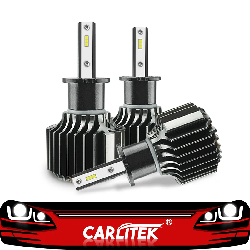 CARLitek безвентиляторный H3 Led 8000LM 6000 К автомобильный головной светильник лампы