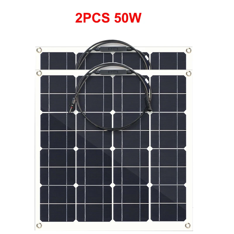 

flexible solar panels 50w 150w 200w 100w solar module Cell 18V output to charge 12v Car battery, motor bycle, solar kit
