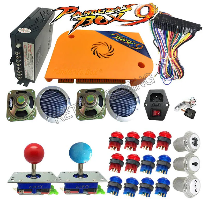  Arcade kit with Pandora box 9 jamma board 1500 in 1 LED buttons joystick button power supply for DI - 32959521464